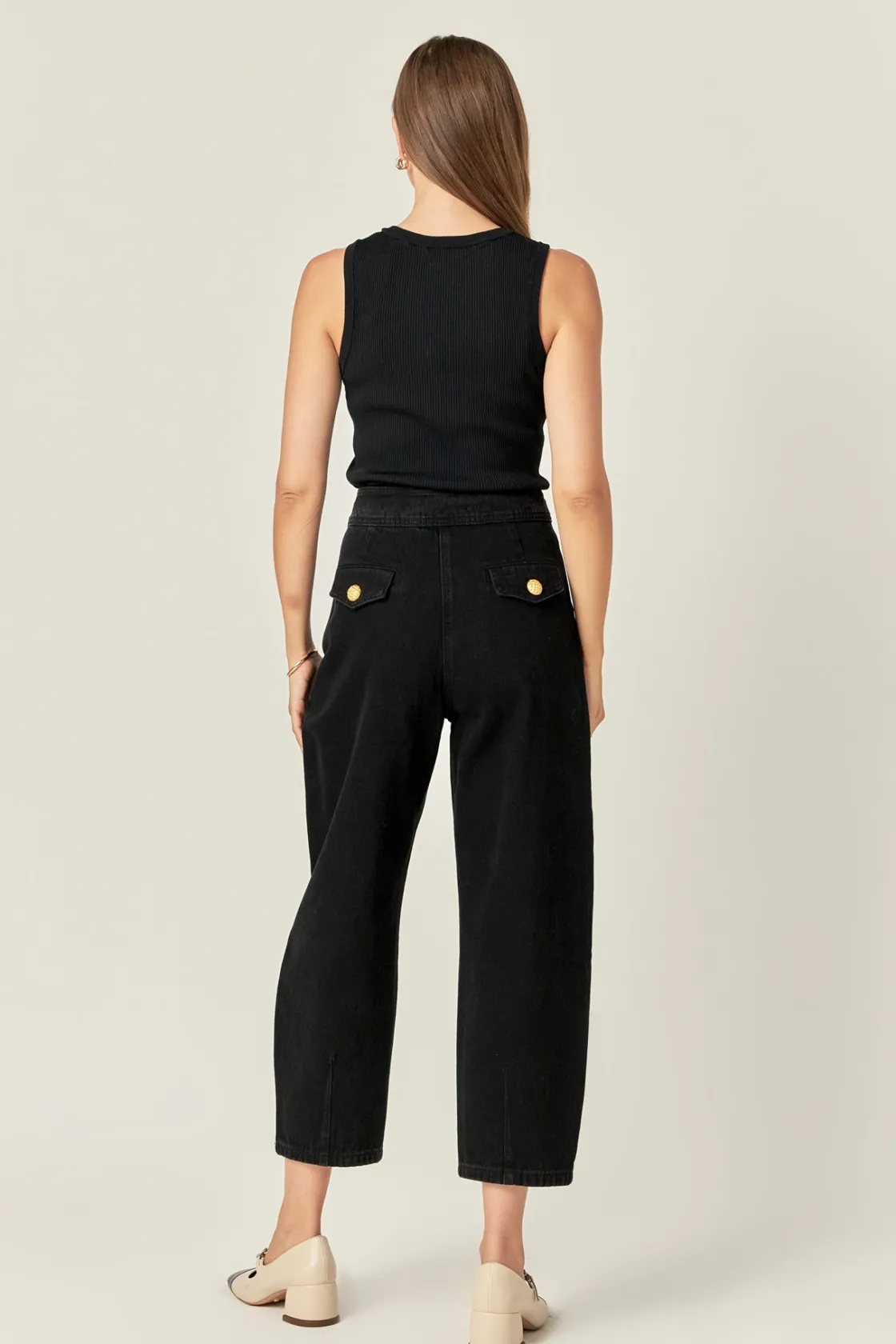 english_factory__premium__13-1.webp ENGLISH FACTORY Denim | Tops*- Premium Denim Cropped Trousers