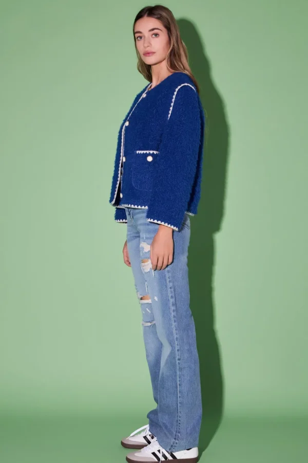ENGLISH FACTORY Jackets & Coats | Tops*- Premium Faux Shearling Jacket