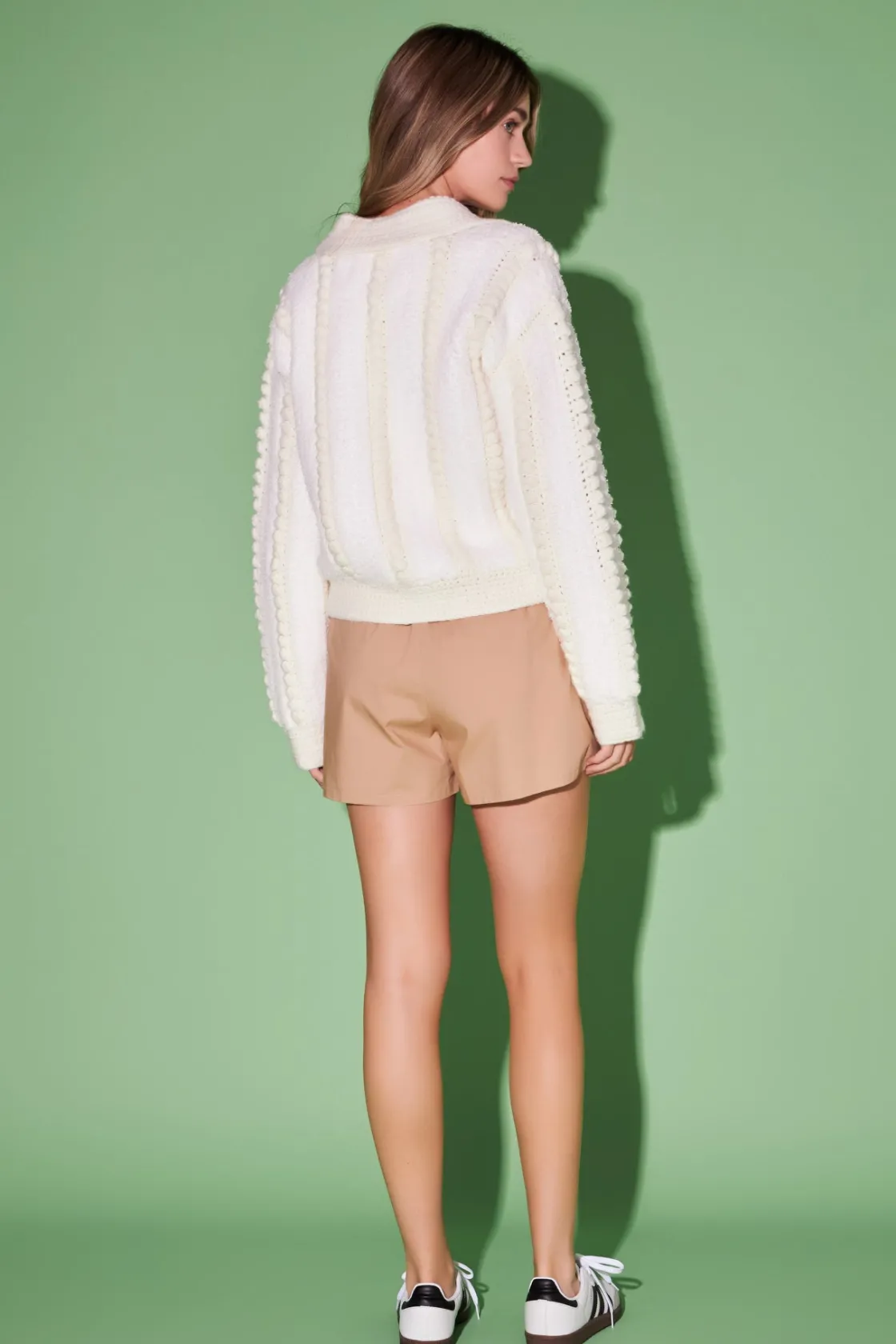 english_factory__premium__2-12.webp ENGLISH FACTORY Sweaters & Knits*- Premium Handmade Pom Pom Cardigan IVORY