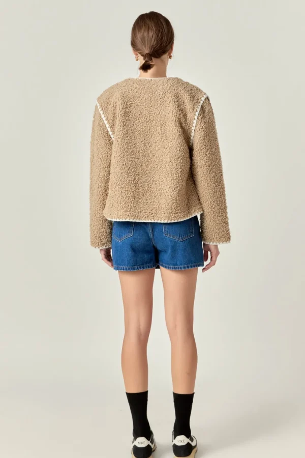 ENGLISH FACTORY Jackets & Coats | Tops*- Premium Faux Shearling Jacket