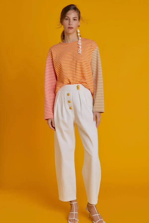 ENGLISH FACTORY Denim | Tops*- Premium Denim Cropped Trousers