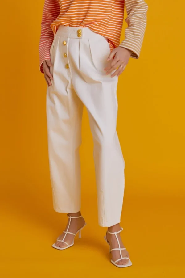 ENGLISH FACTORY Denim | Tops*- Premium Denim Cropped Trousers