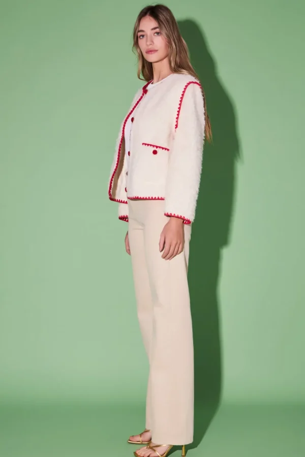 ENGLISH FACTORY Jackets & Coats | Tops*- Premium Faux Shearling Jacket