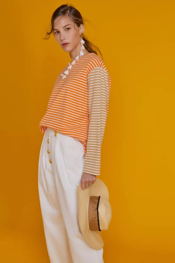 ENGLISH FACTORY Denim | Tops*- Premium Denim Cropped Trousers