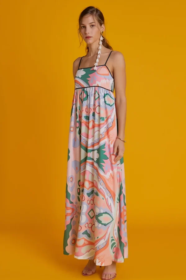 ENGLISH FACTORY Boho Dresses | Tops*- Print Empire Waist Maxi Dress MULTI
