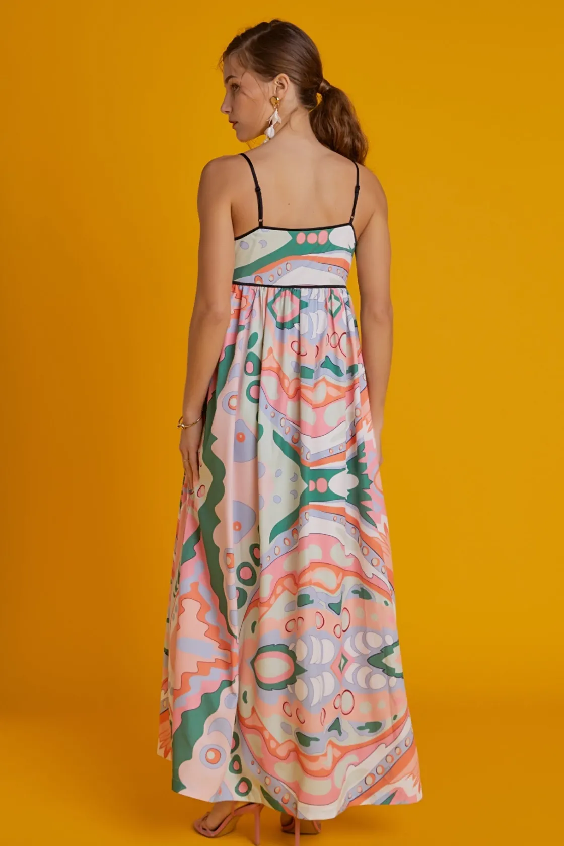 english_factory__print_em_2.webp ENGLISH FACTORY Boho Dresses | Tops*- Print Empire Waist Maxi Dress MULTI