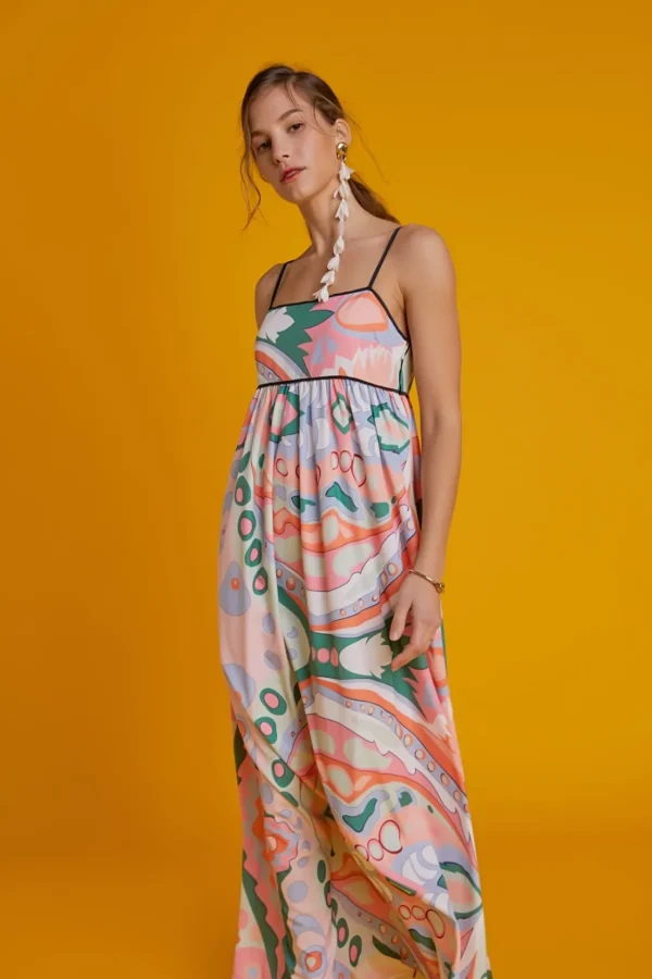 ENGLISH FACTORY Boho Dresses | Tops*- Print Empire Waist Maxi Dress MULTI