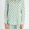ENGLISH FACTORY Matching Sets | Shirts & Blouses*- Printed Satin Shirt GREEN/PURPLE