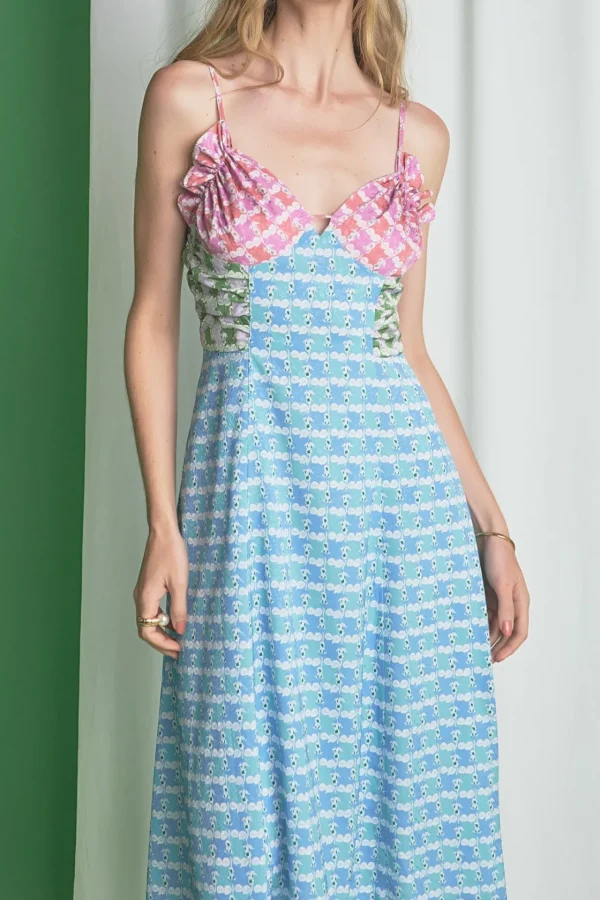 ENGLISH FACTORY Tops*- Printed Satin Dress MULTI