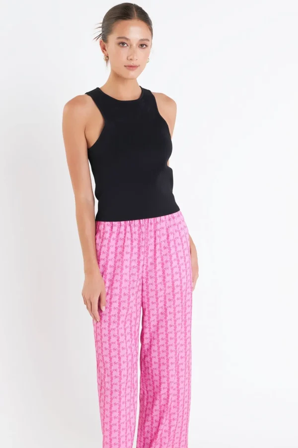 ENGLISH FACTORY Matching Sets | Pants*- Printed Long Pants PINK
