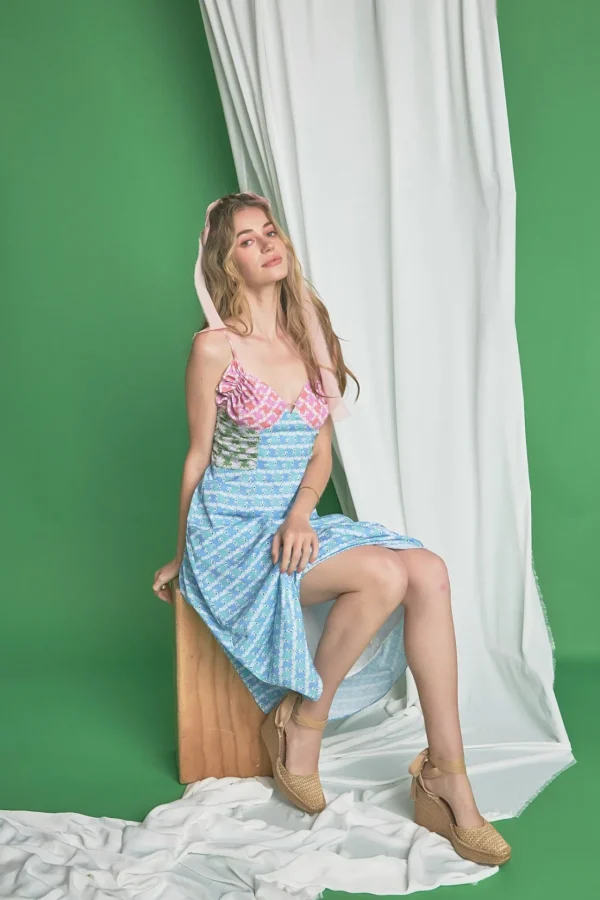ENGLISH FACTORY Tops*- Printed Satin Dress MULTI