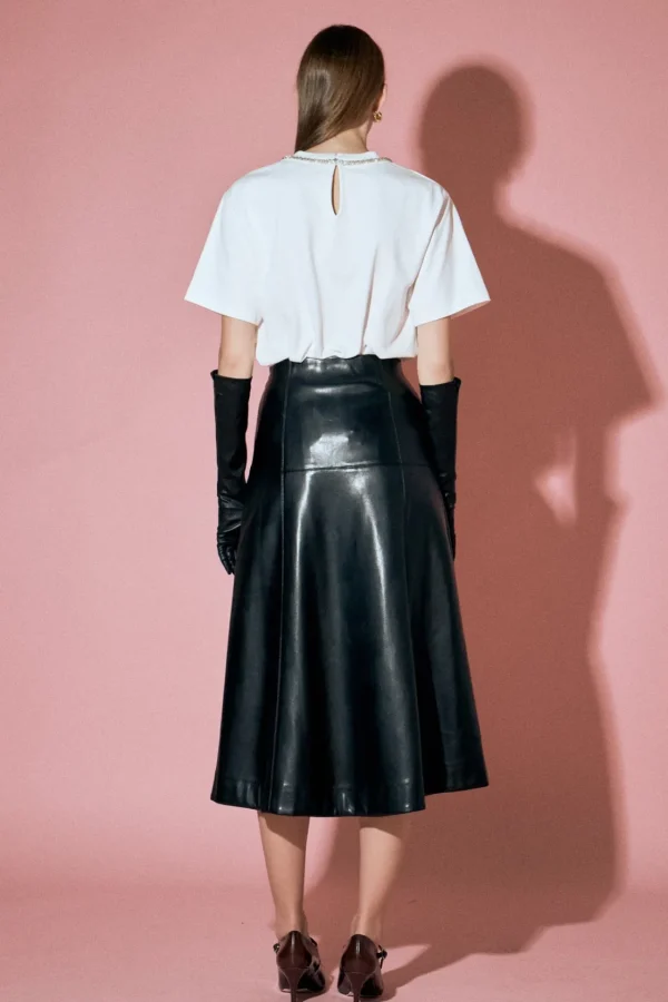 ENGLISH FACTORY Skirts | Tops*- PU High Waisted Midi Skirt