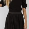 ENGLISH FACTORY Sweaters & Knits | Tops*- Puff Short Sleeve Sweater BLACK