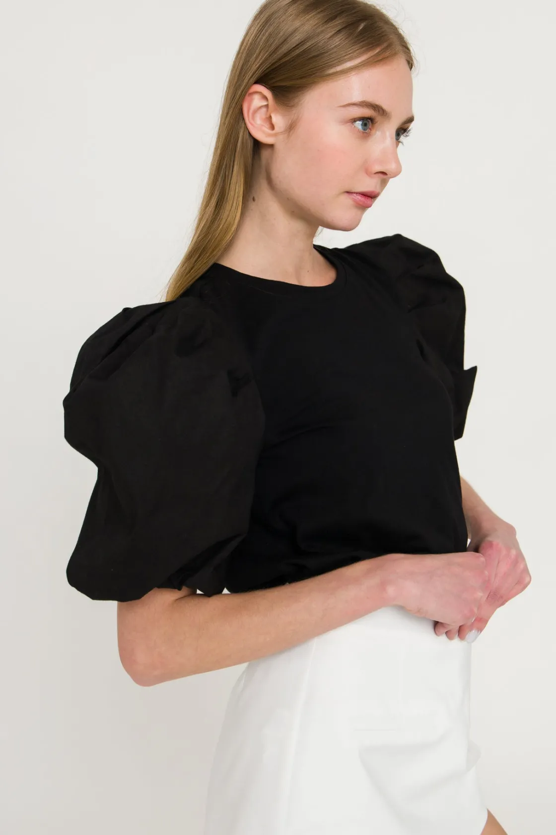 english_factory__puff_sho_3.webp ENGLISH FACTORY Tops*- Puff Short Sleeve T-Shirt