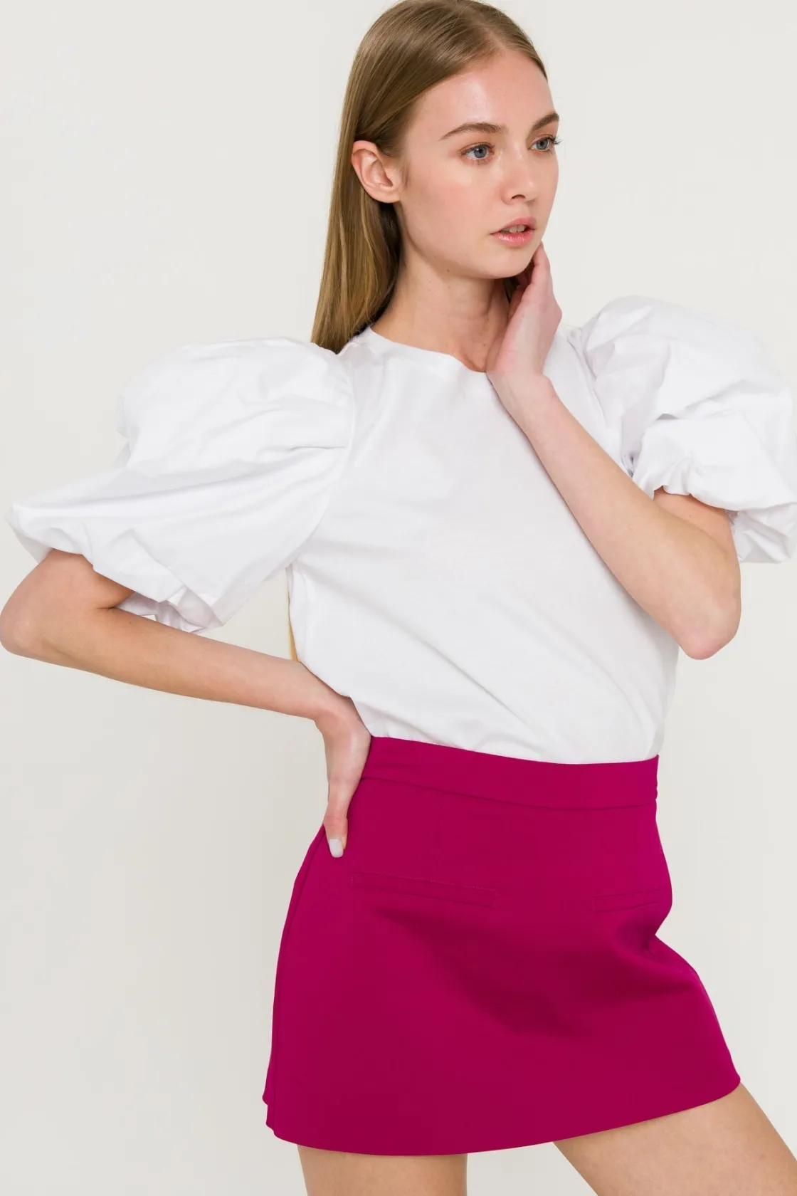 english_factory__puff_sho_5.webp ENGLISH FACTORY Tops*- Puff Short Sleeve T-Shirt