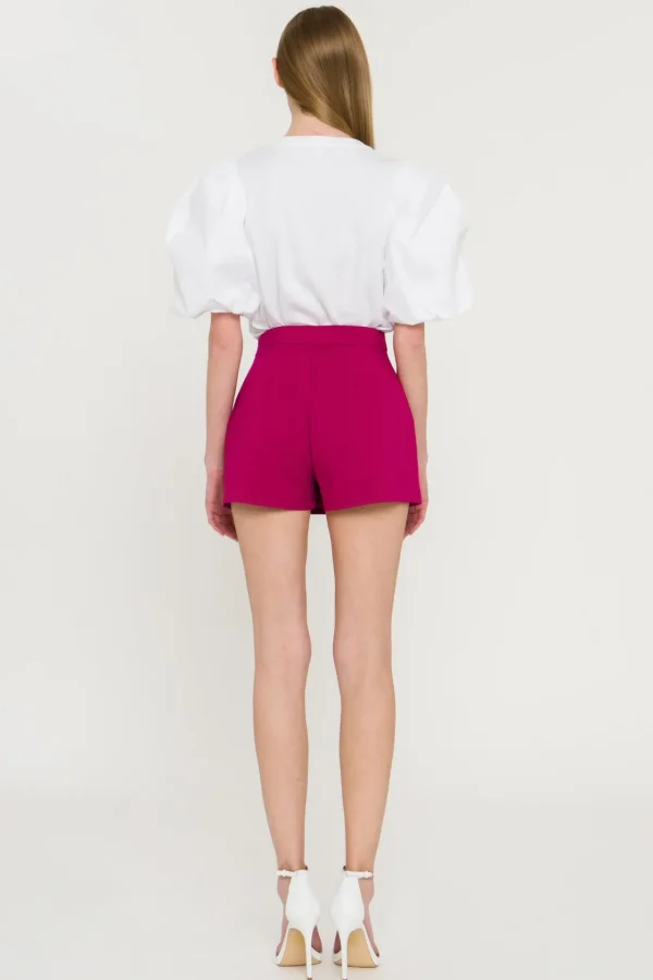 ENGLISH FACTORY Tops*- Puff Short Sleeve T-Shirt