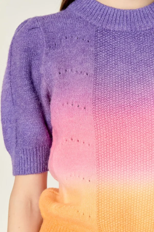 ENGLISH FACTORY Tops*- Puff Sleeve Ombre Sweater Top