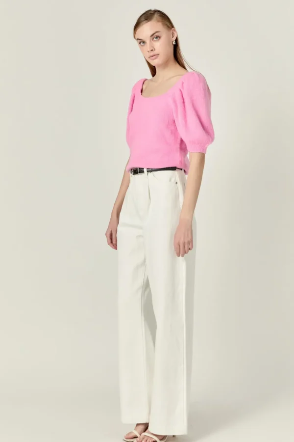ENGLISH FACTORY Sweaters & Knits | Tops*- Puff Sleeve Sweater