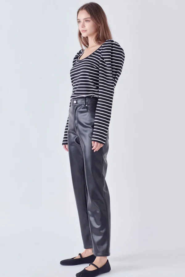 ENGLISH FACTORY Tops*- Puff Sleeve Knit Top
