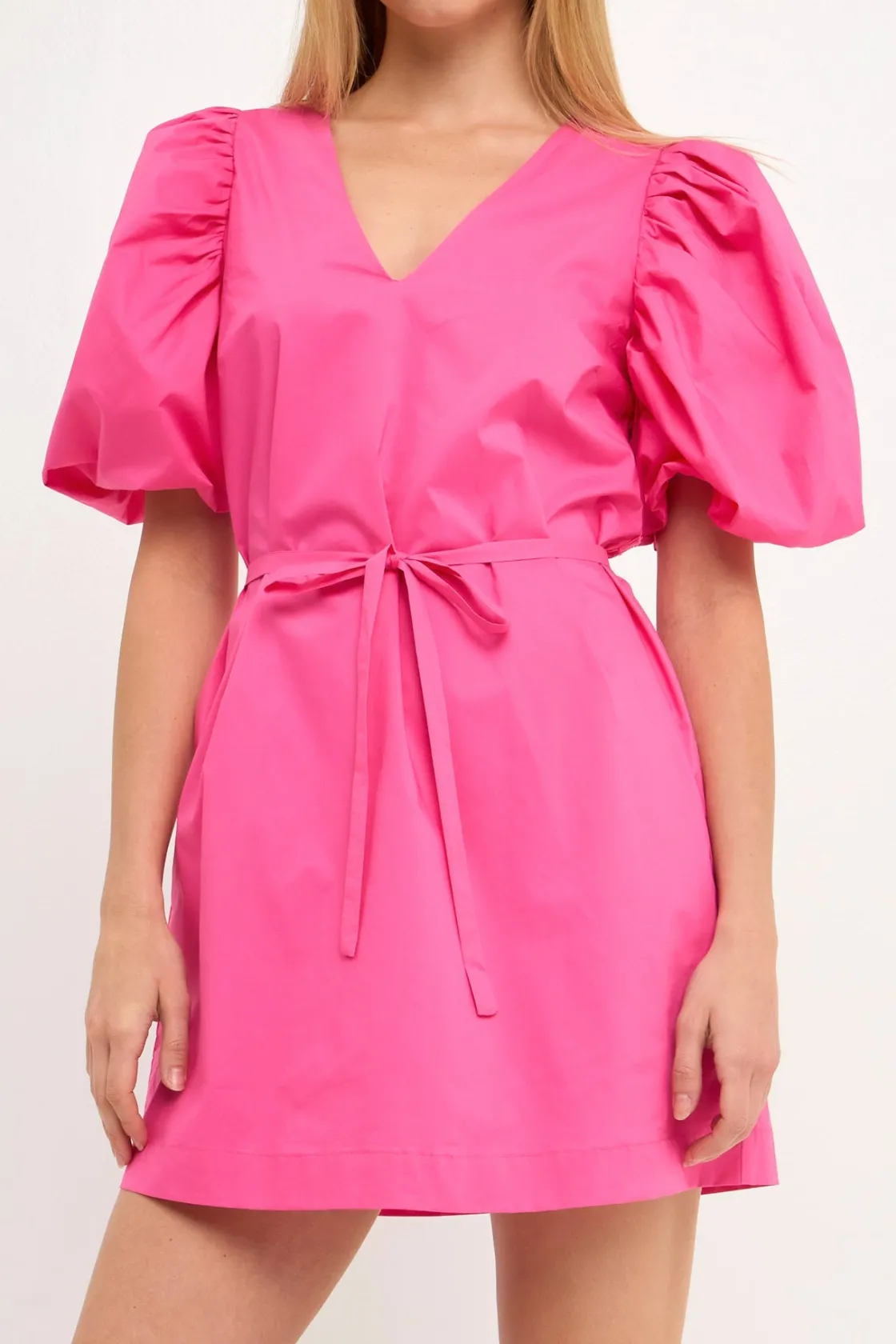 english_factory__puff_sle_11-4.webp ENGLISH FACTORY Puff Sleeve | Tops*- Puff Sleeve A-line Shift Mini Dress