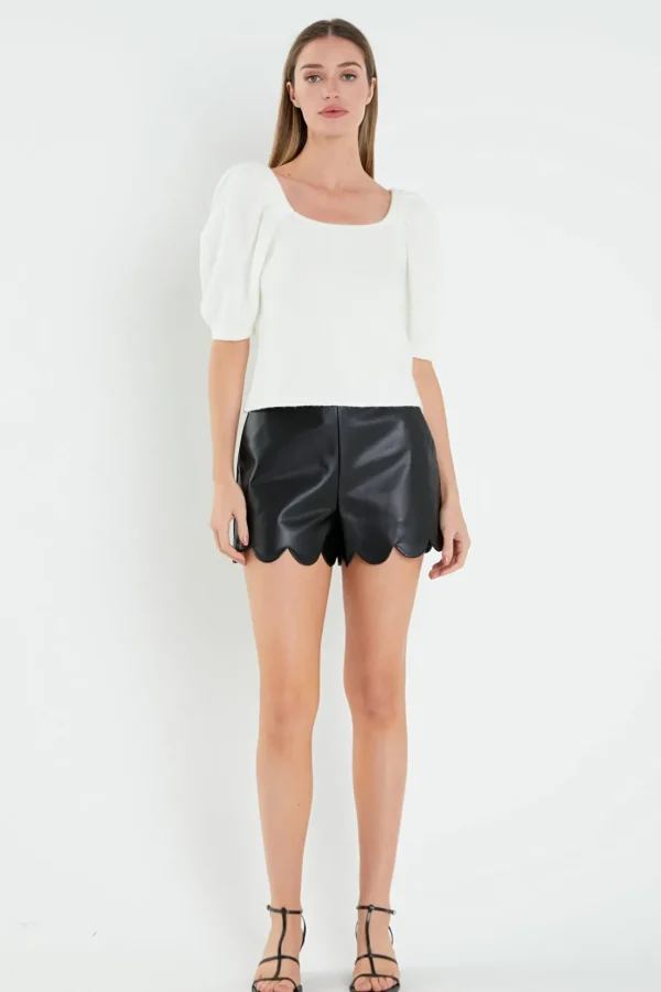 ENGLISH FACTORY Sweaters & Knits | Tops*- Puff Sleeve Sweater