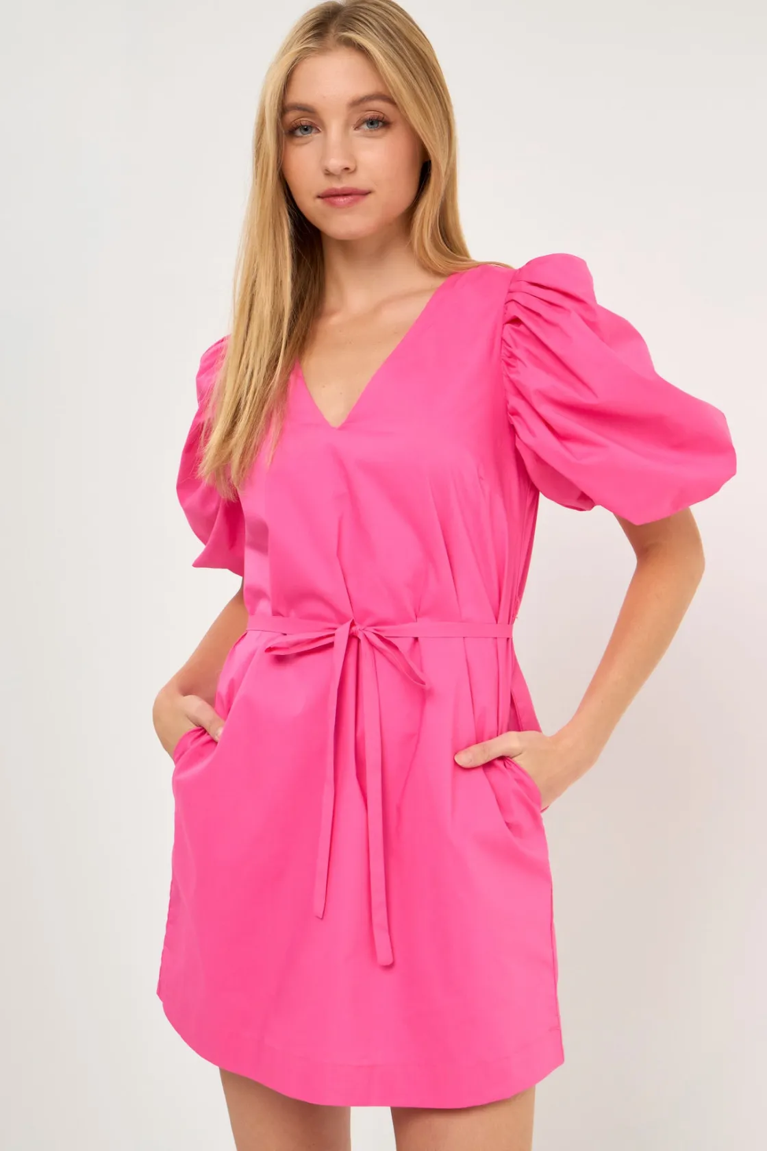 english_factory__puff_sle_14-3.webp ENGLISH FACTORY Puff Sleeve | Tops*- Puff Sleeve A-line Shift Mini Dress