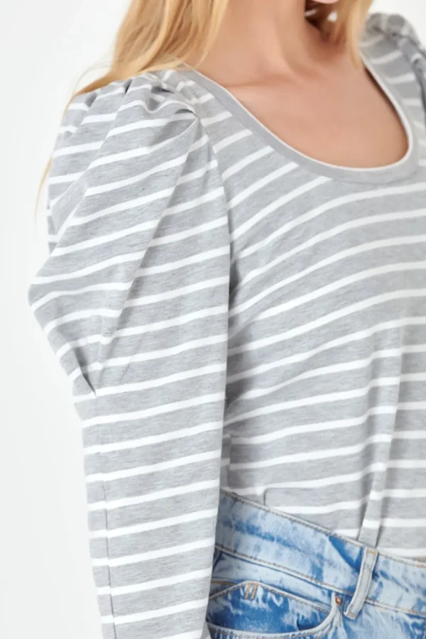 ENGLISH FACTORY Tops*- Puff Sleeve Knit Top