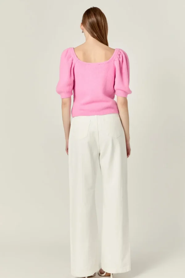 ENGLISH FACTORY Sweaters & Knits | Tops*- Puff Sleeve Sweater