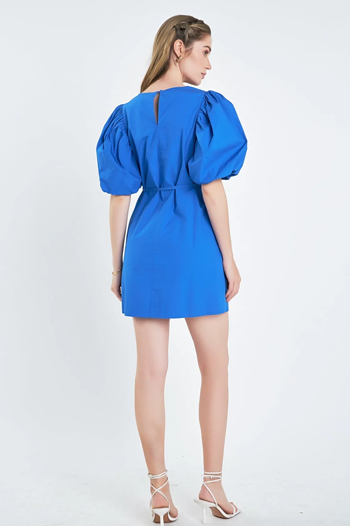 english_factory__puff_sle_2-15.webp ENGLISH FACTORY Puff Sleeve | Tops*- Puff Sleeve A-line Shift Mini Dress