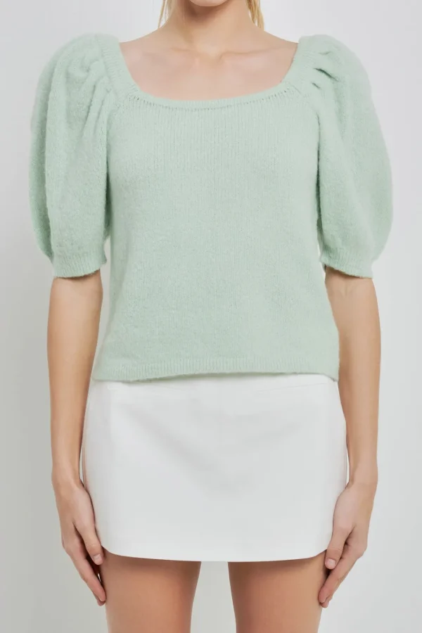 ENGLISH FACTORY Sweaters & Knits | Tops*- Puff Sleeve Sweater