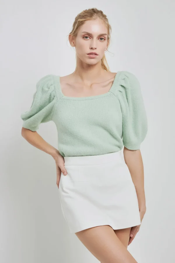 ENGLISH FACTORY Sweaters & Knits | Tops*- Puff Sleeve Sweater