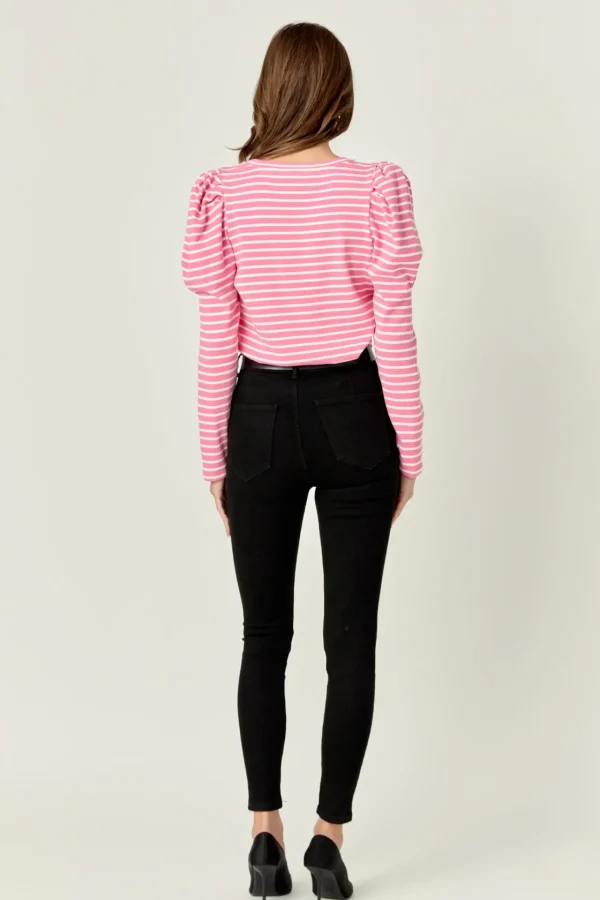 ENGLISH FACTORY Tops*- Puff Sleeve Knit Top