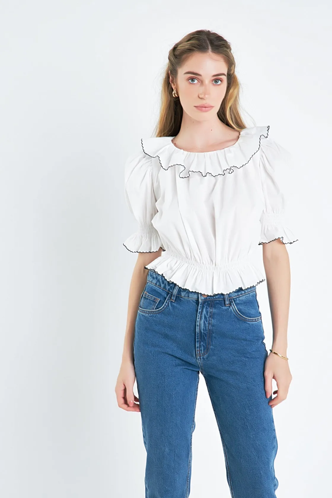 english_factory__puff_sle_3-8.webp ENGLISH FACTORY Matching Sets*- Puff Sleeve Crop Top OFFWHITE