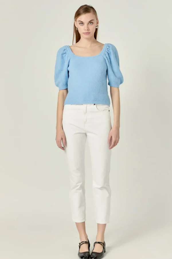 ENGLISH FACTORY Sweaters & Knits | Tops*- Puff Sleeve Sweater