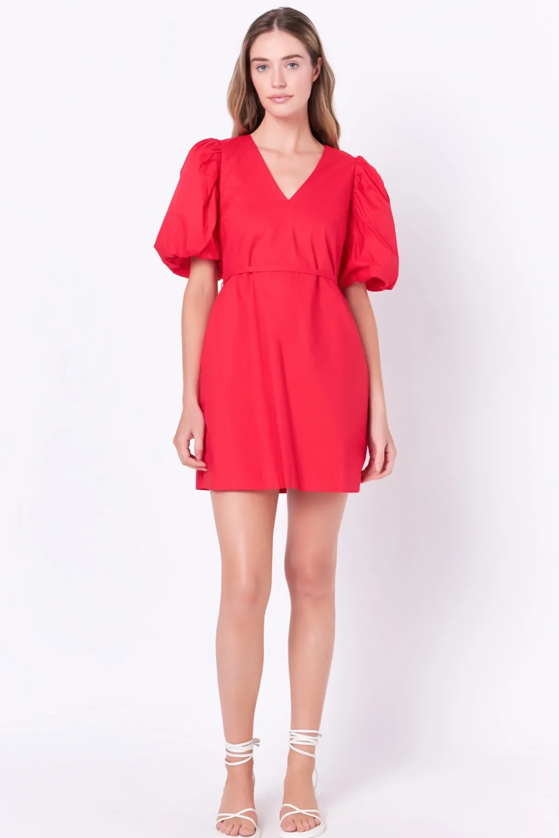 english_factory__puff_sle_4-6.webp ENGLISH FACTORY Puff Sleeve | Tops*- Puff Sleeve A-line Shift Mini Dress