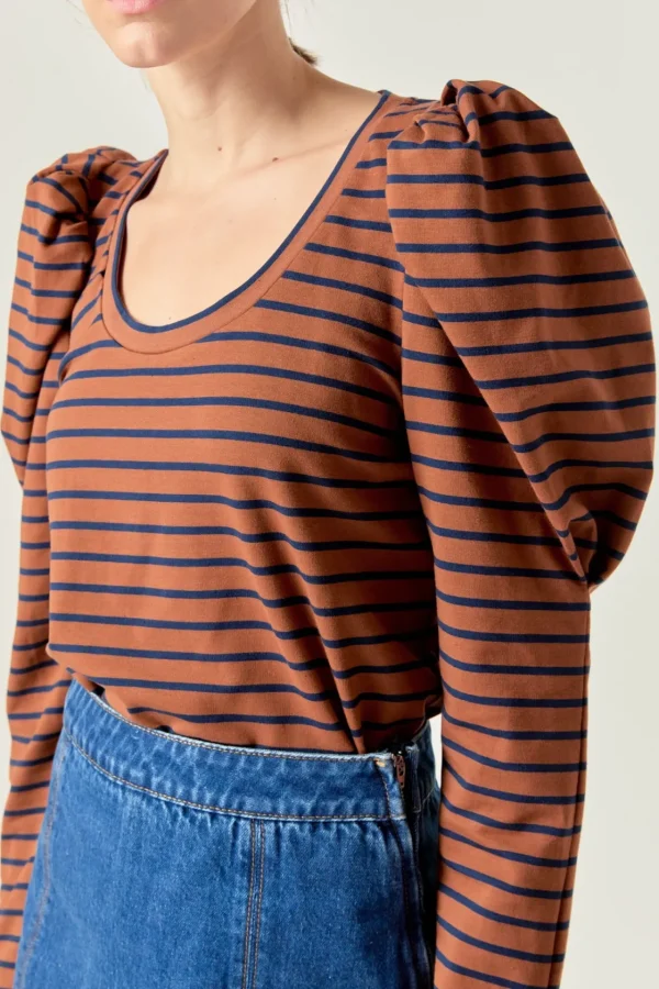 ENGLISH FACTORY Tops*- Puff Sleeve Knit Top