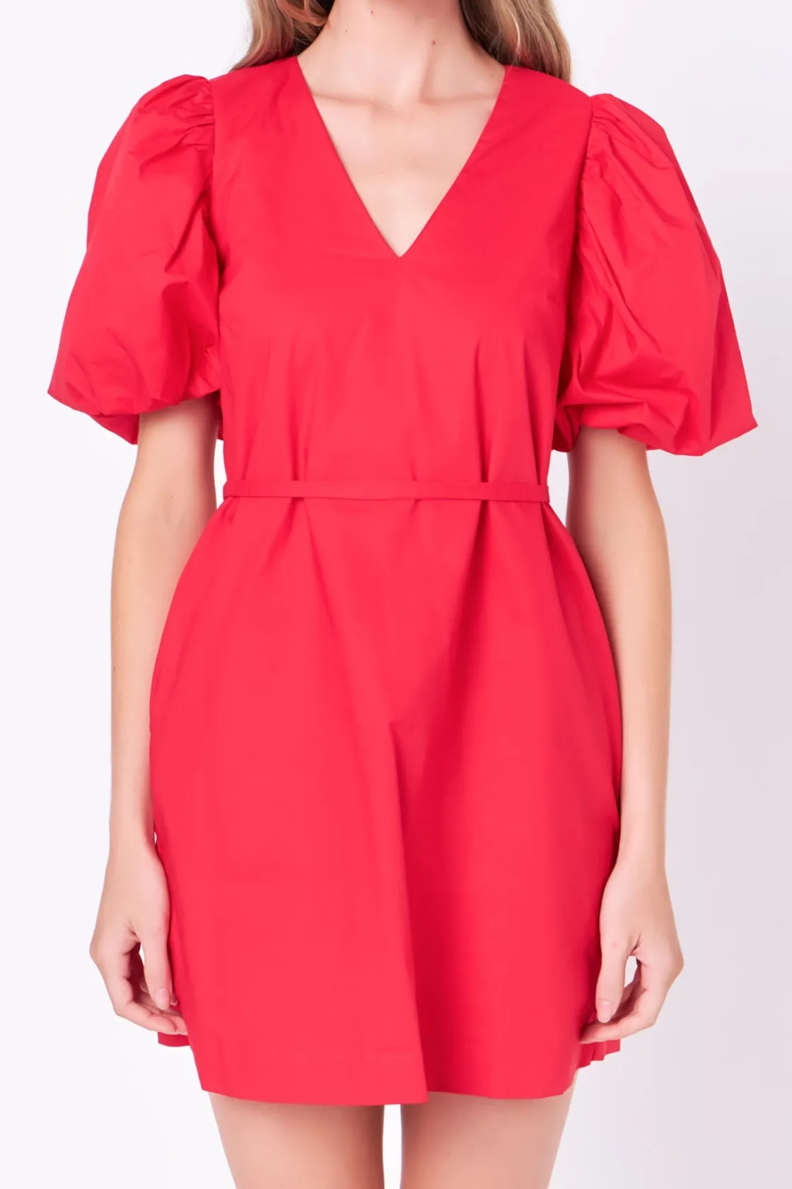 english_factory__puff_sle_5-5.webp ENGLISH FACTORY Puff Sleeve | Tops*- Puff Sleeve A-line Shift Mini Dress
