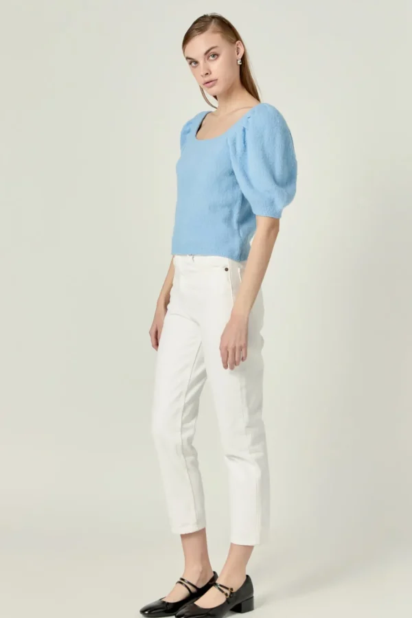 ENGLISH FACTORY Sweaters & Knits | Tops*- Puff Sleeve Sweater