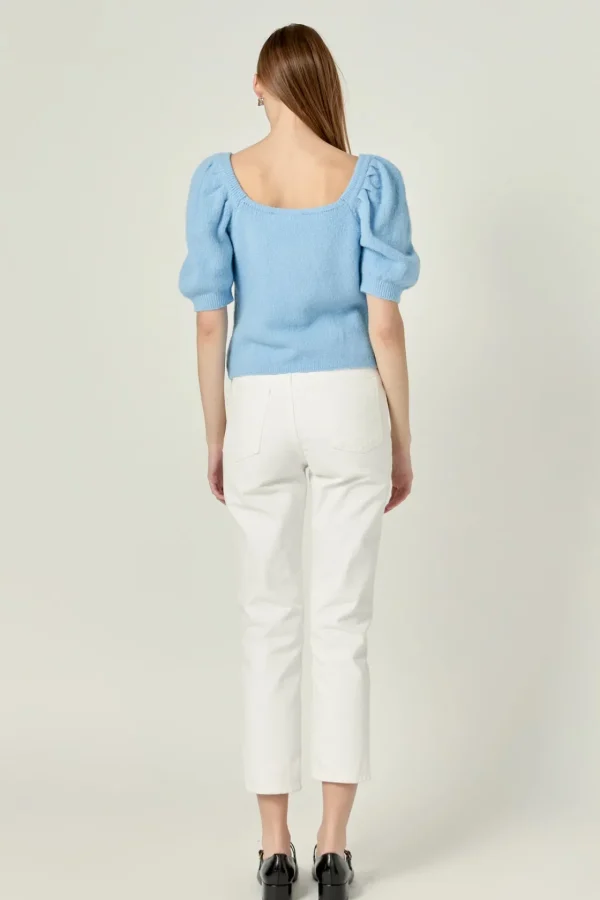 ENGLISH FACTORY Sweaters & Knits | Tops*- Puff Sleeve Sweater