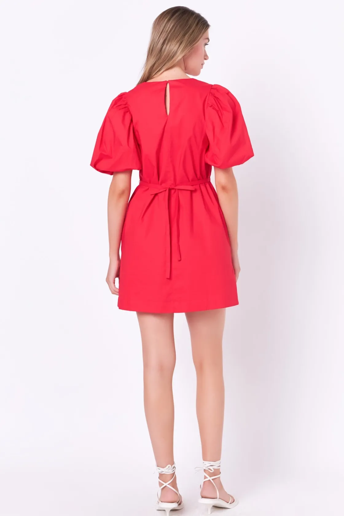 english_factory__puff_sle_7-5.webp ENGLISH FACTORY Puff Sleeve | Tops*- Puff Sleeve A-line Shift Mini Dress