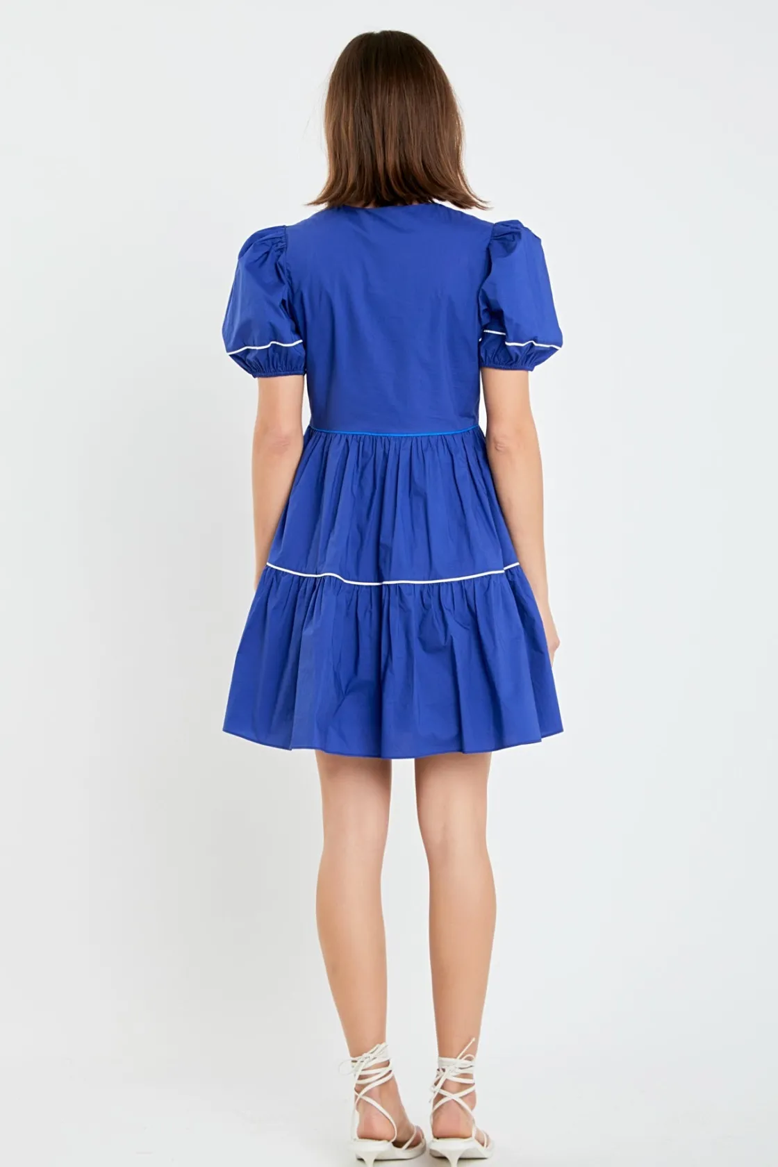 english_factory__puff_sle_7-6.webp ENGLISH FACTORY White Dresses | Tops*- Puff Sleeve Tiered Mini Dress