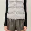 ENGLISH FACTORY Vest | Jackets & Coats*- Puffer Cropped Vest GREY