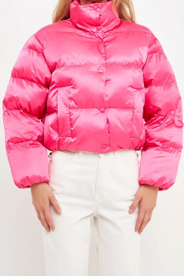 ENGLISH FACTORY Jackets & Coats | Tops*- Puffer Cropped Jacket