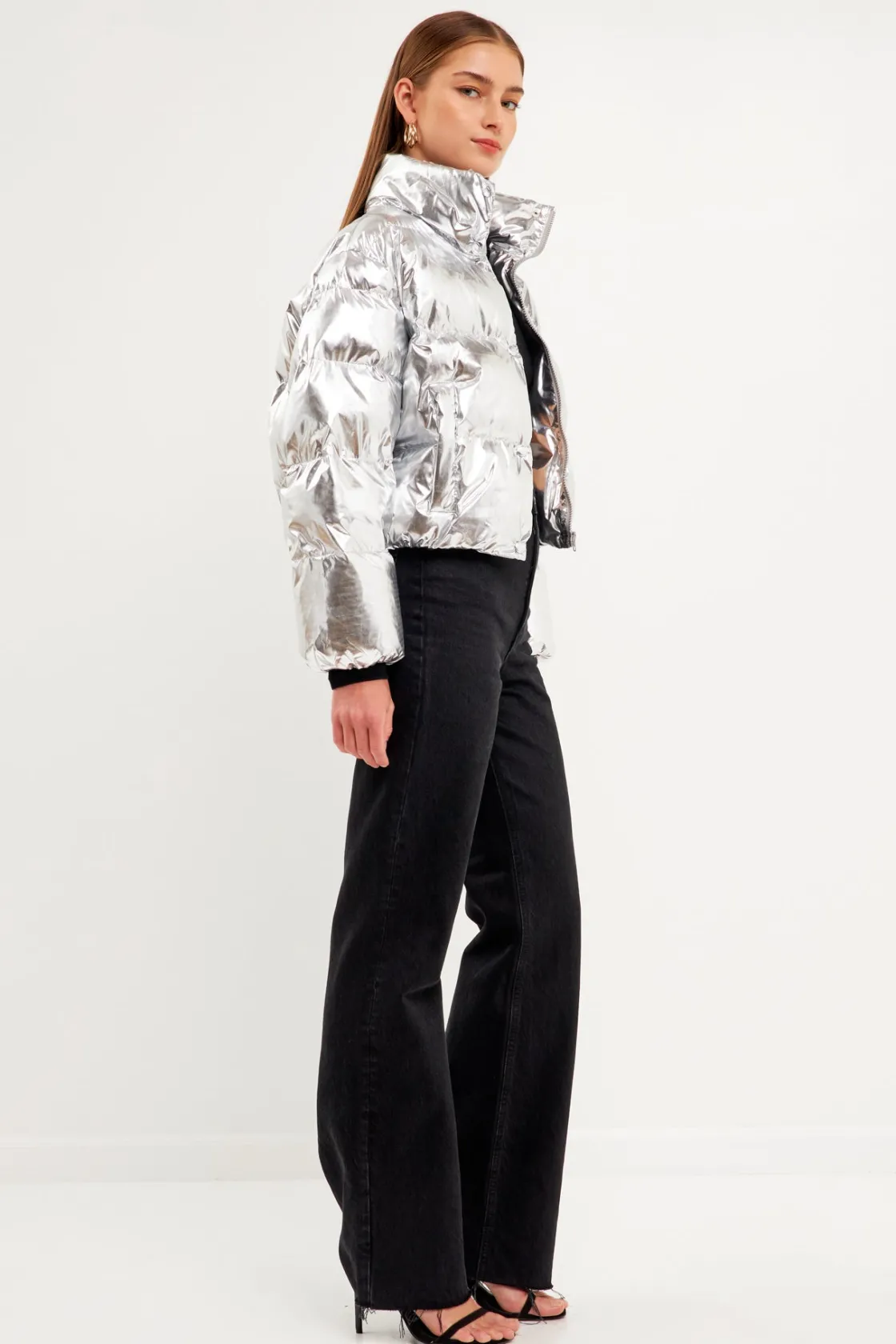 english_factory__puffer_c_11.webp ENGLISH FACTORY Jackets & Coats | Tops*- Puffer Cropped Jacket