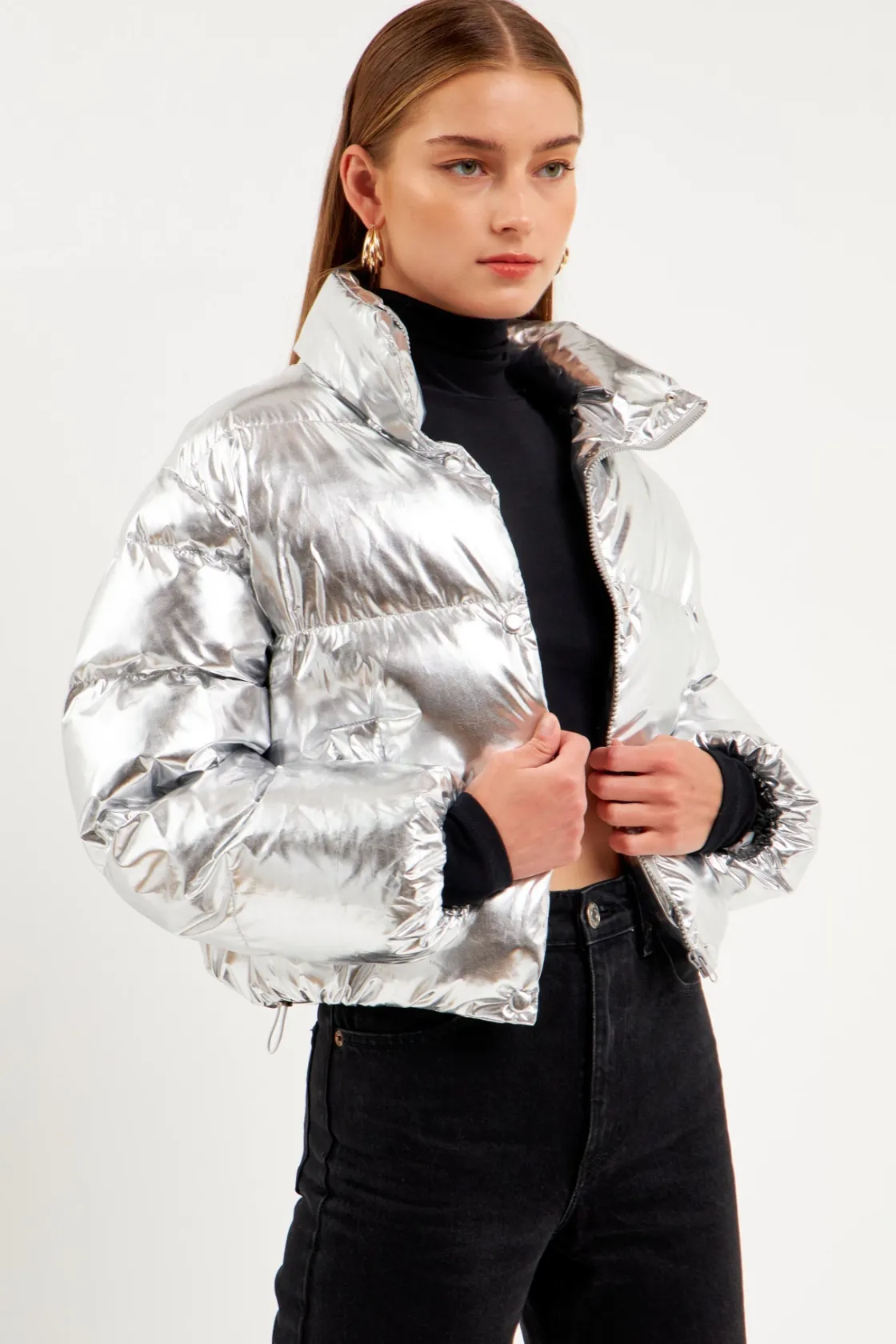 english_factory__puffer_c_13.webp ENGLISH FACTORY Jackets & Coats | Tops*- Puffer Cropped Jacket