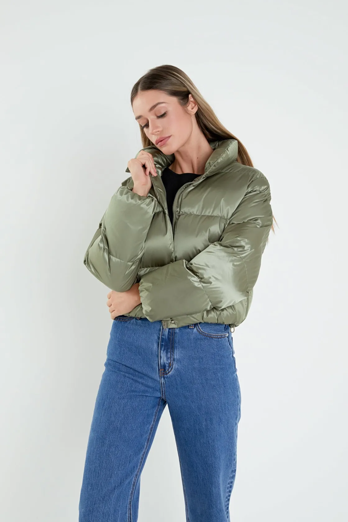 english_factory__puffer_c_8.webp ENGLISH FACTORY Jackets & Coats | Tops*- Puffer Cropped Jacket