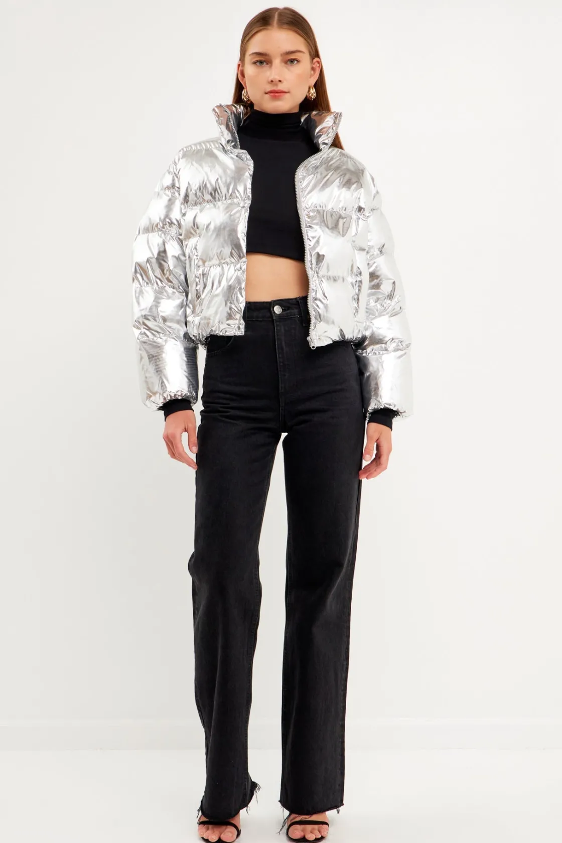 english_factory__puffer_c_9.webp ENGLISH FACTORY Jackets & Coats | Tops*- Puffer Cropped Jacket