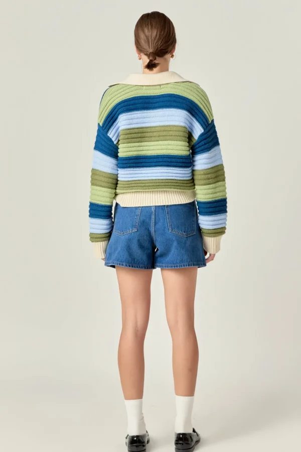 ENGLISH FACTORY Sweaters & Knits | Tops*- Rainbow Striped Knit Top