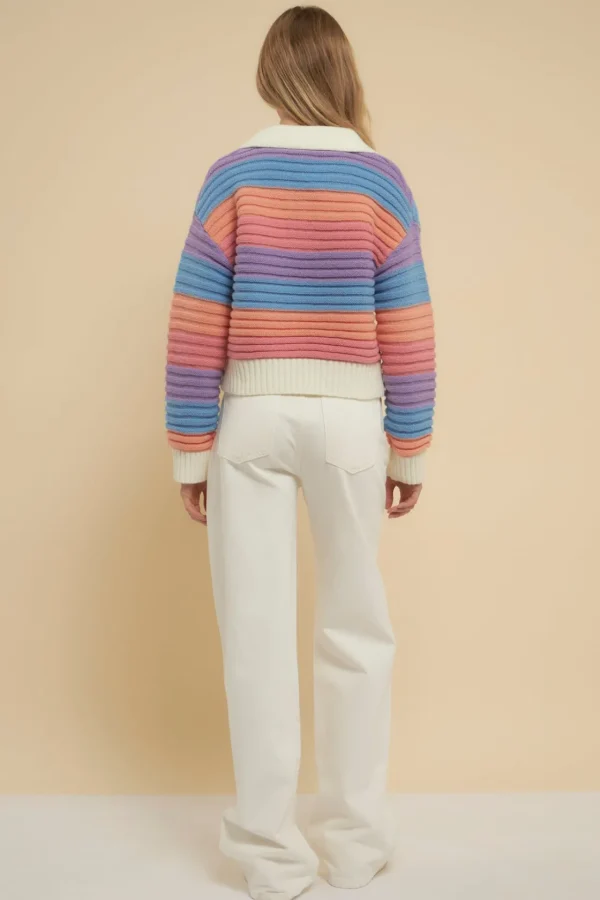 ENGLISH FACTORY Sweaters & Knits | Tops*- Rainbow Striped Knit Top