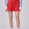 ENGLISH FACTORY Shorts & Skorts | Tops*- Linen Cuffed Shorts RED